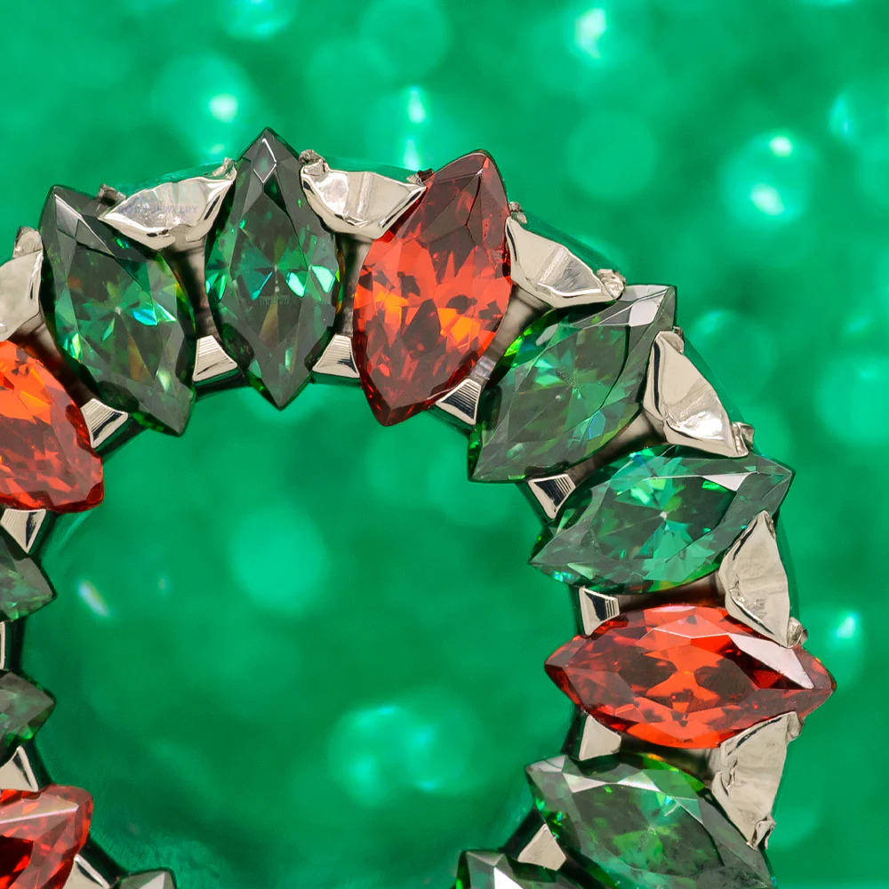 Marquise Eyelets with Brilliant-Cut Gems - Holiday Collection - Image 3