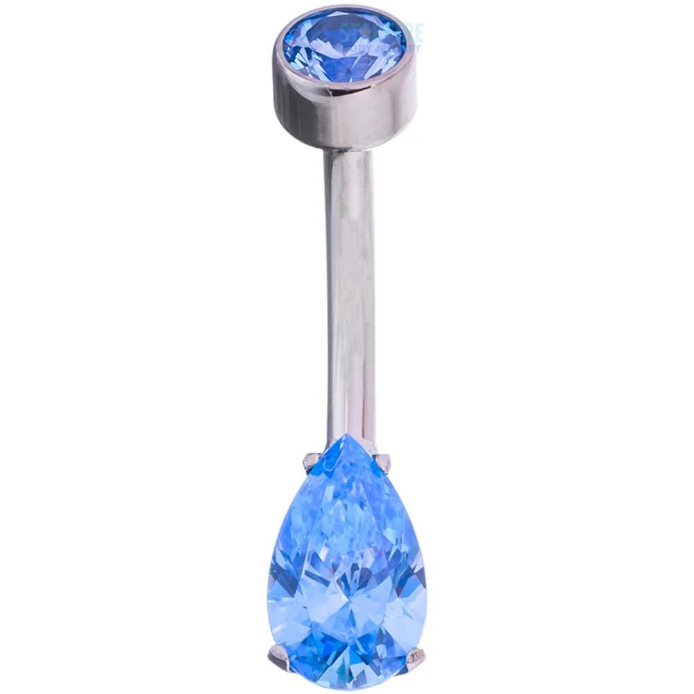 Pear-Cut Brilliant-Cut Gem Navel Curve - Image 4
