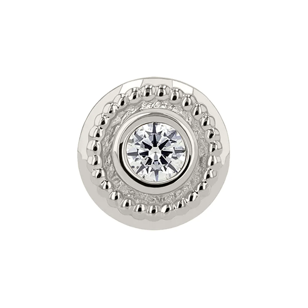 "Portola" Threaded End in White Gold with Brilliant-Cut Gem - Image 3