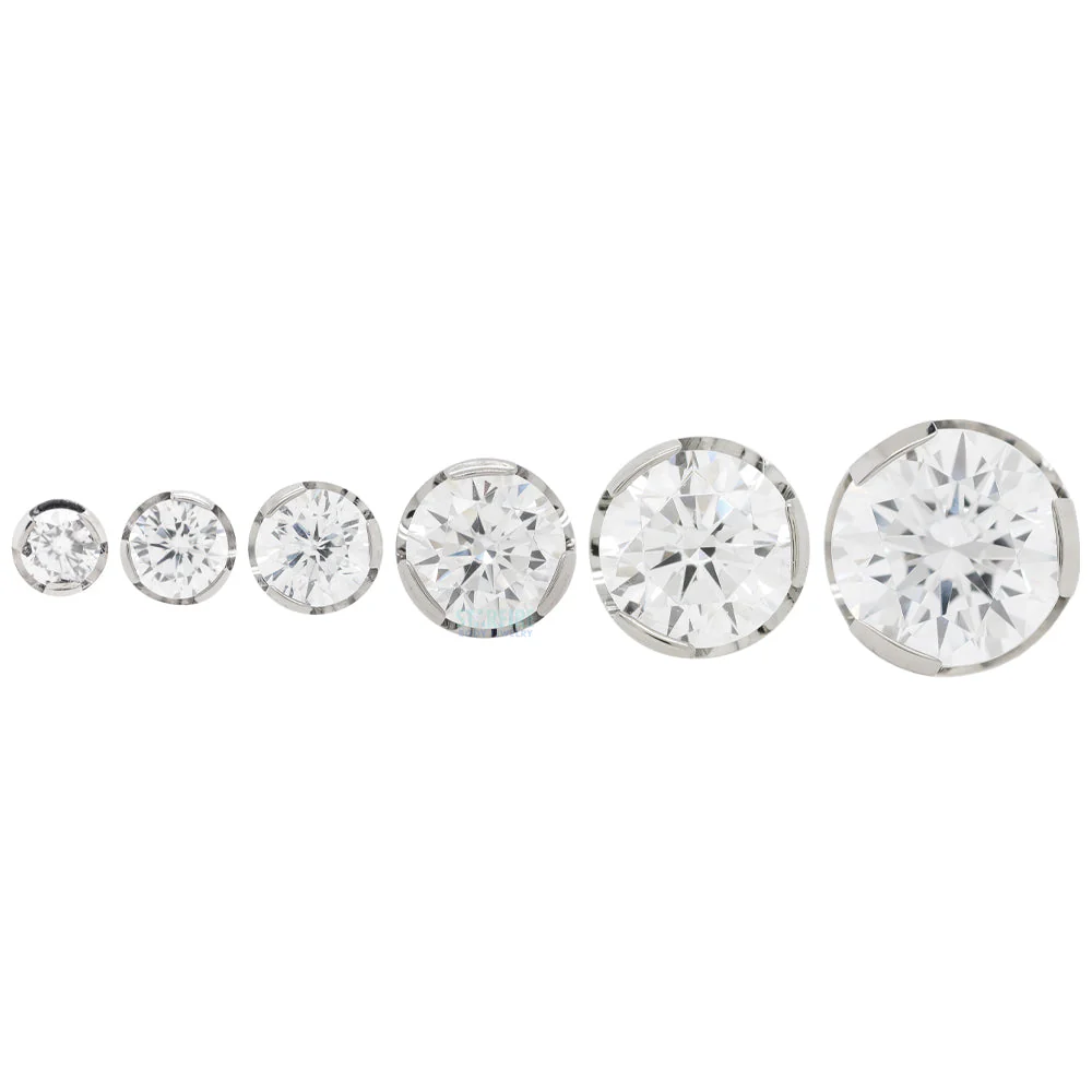 Prong-Set Brilliant Cut Threaded End - Image 3