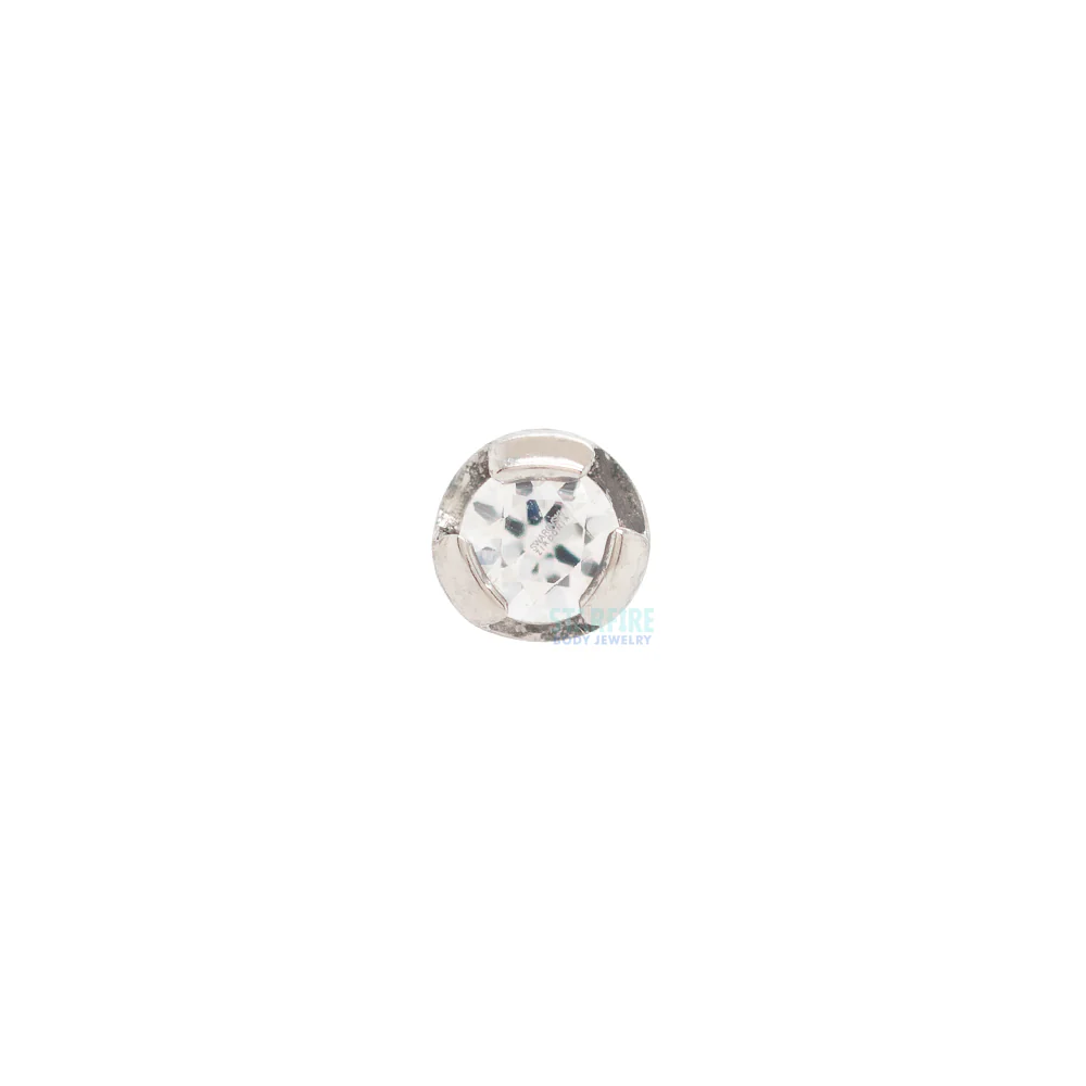 Prong-Set Nostril Screw with Brilliant-Cut Gem - Image 3