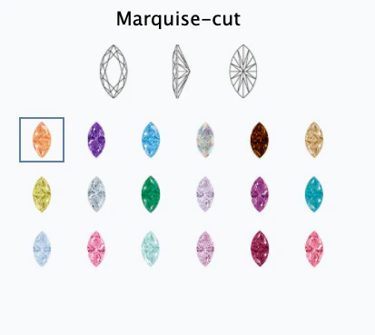 "Sedona 1" Seam Ring in Rose Gold with Marquise-Cut Brilliant Gems - Image 2