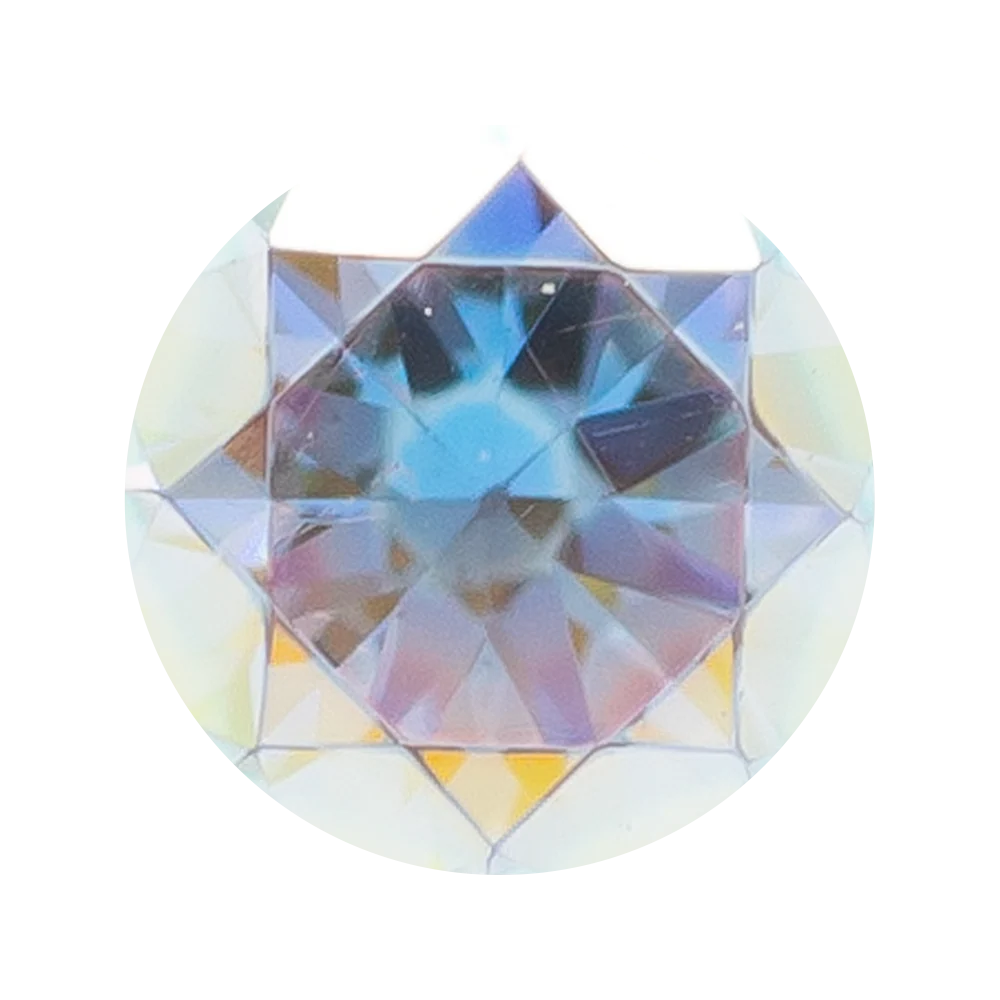 Single Gem BIG BLING Plugs ( Eyelets ) with Brilliant-Cut Gem - Aurora - Image 5
