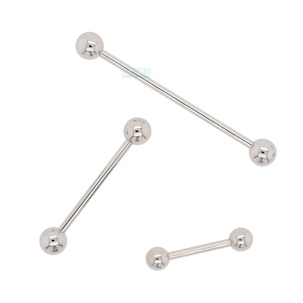 Stainless Steel Straight Barbell - 4 ga.