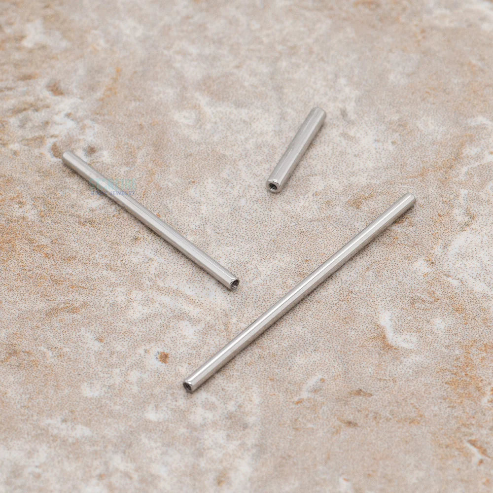 Stainless Steel Threaded Straight Barbell Shaft - 2 ga. - Image 2