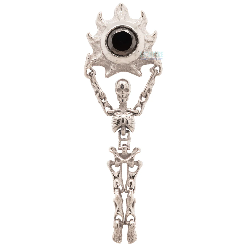 threadless: 2.5mm "Golden Requiem" End in Gold with Brilliant-Cut Gem