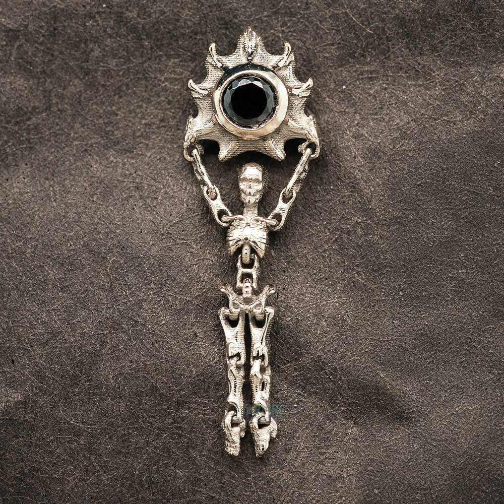 threadless: 2.5mm "Golden Requiem" End in Gold with Brilliant-Cut Gem - Image 2