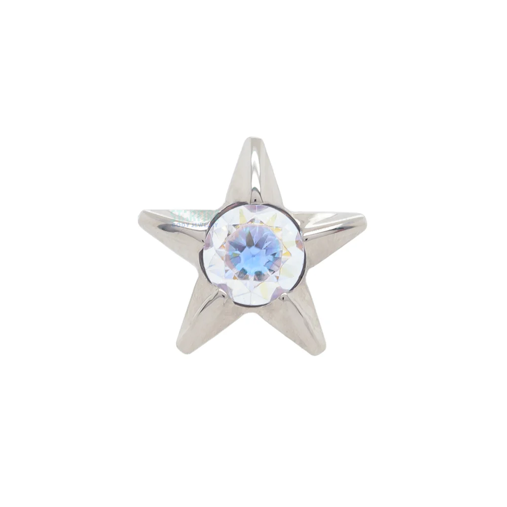 threadless: Gem Star End with Brilliant-Cut Gem - Image 5