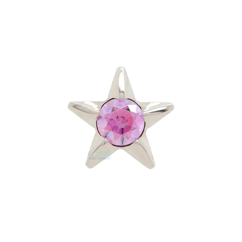 threadless: Gem Star End with Brilliant-Cut Gem - Image 6