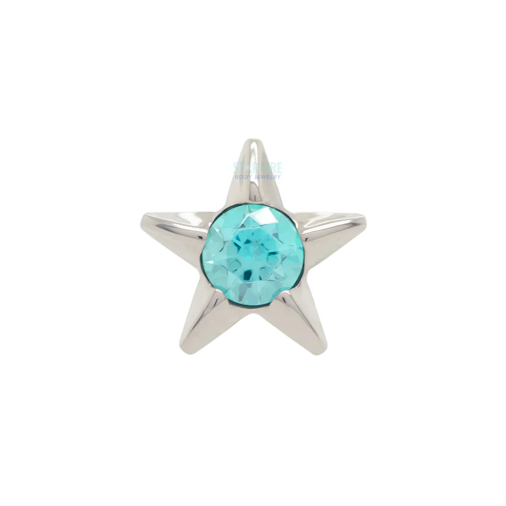 threadless: Gem Star End with Brilliant-Cut Gem - Image 7