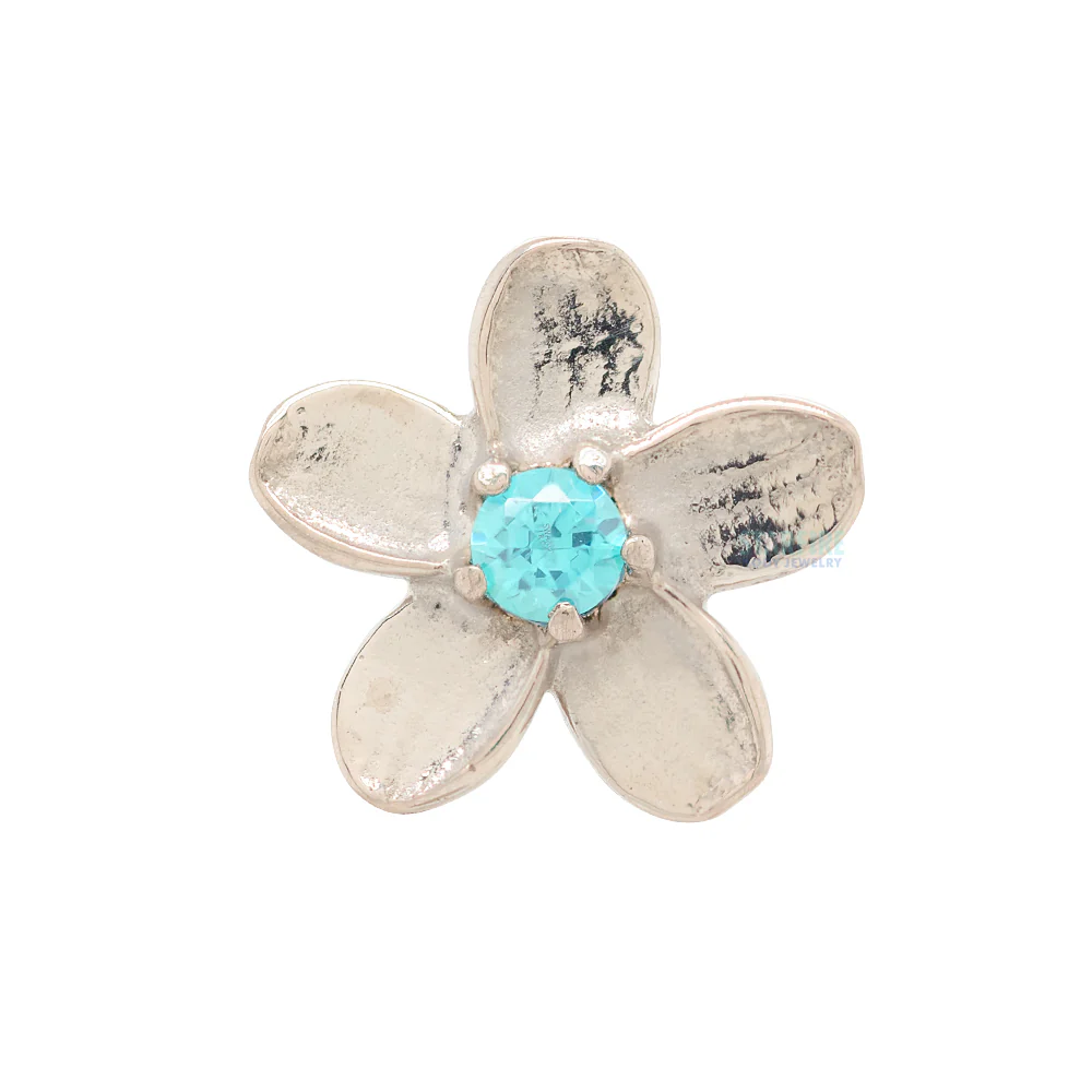threadless: Plumeria End in Gold with Brilliant-Cut Gems - Image 7