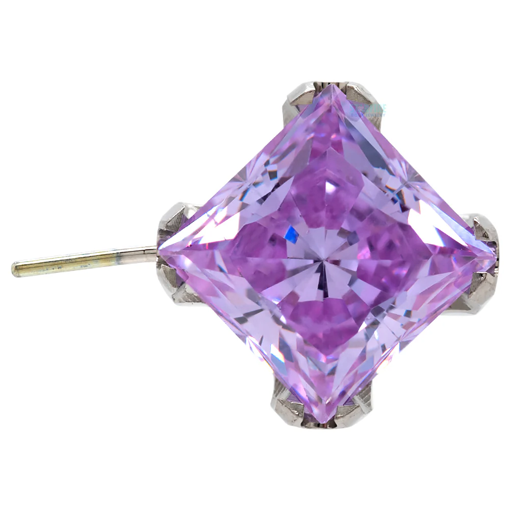threadless: Princess-Cut Brilliant-Cut Gems Side-Set End - Image 4