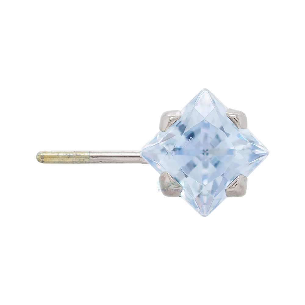 threadless: Princess-Cut Brilliant-Cut Gems Side-Set End - Image 5