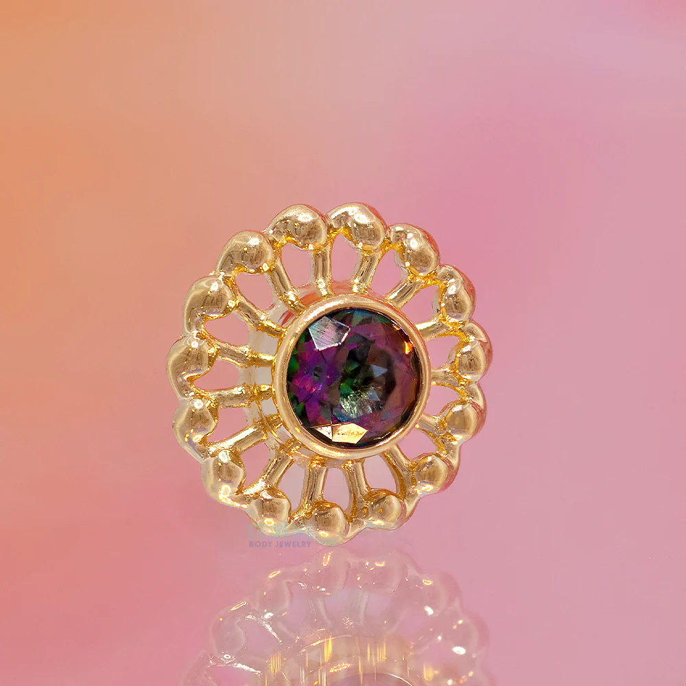 threadless: "Virtue" End in Gold with Mystic Topaz - Image 2