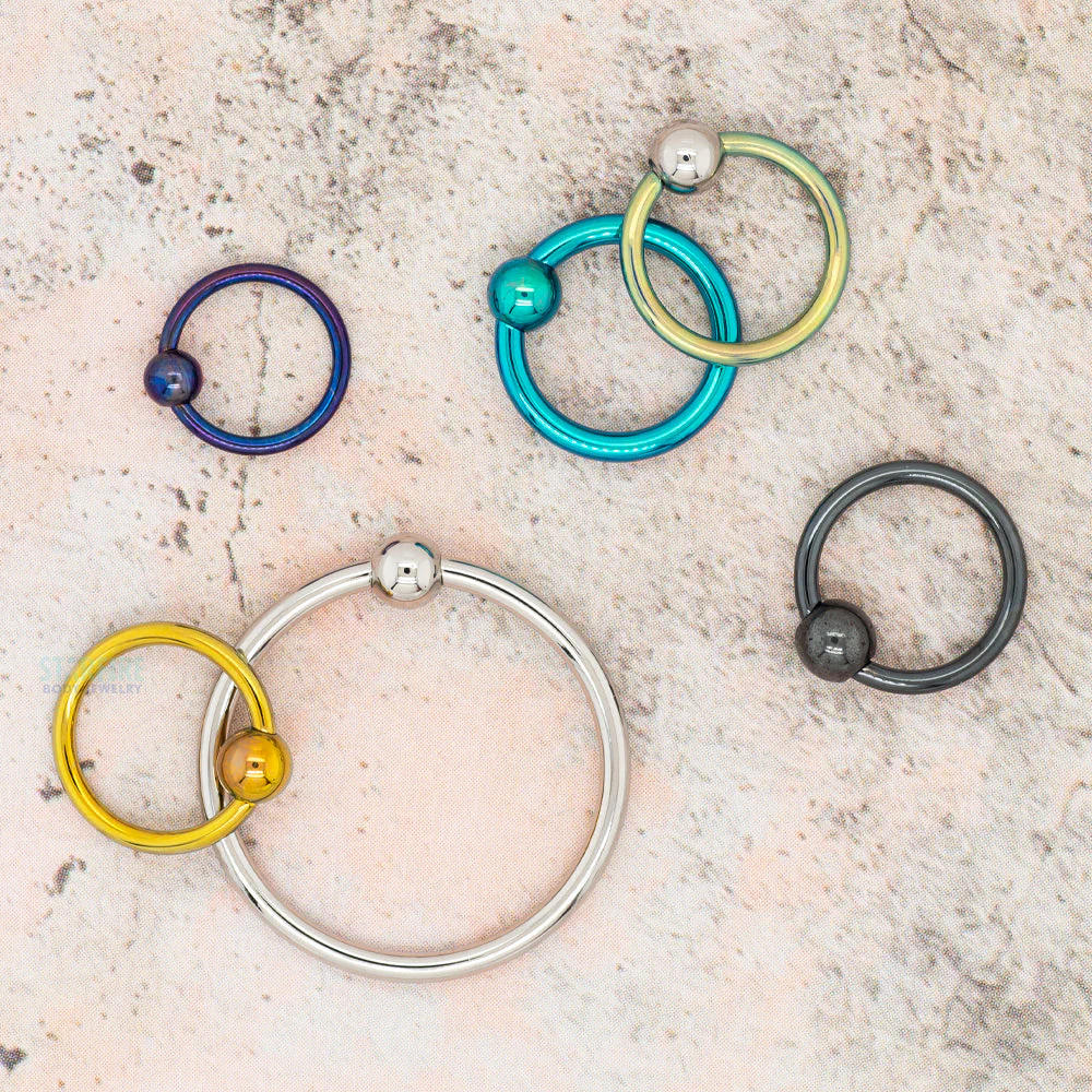 Titanium Captive Bead Ring (CBR) - High Polish - Image 3