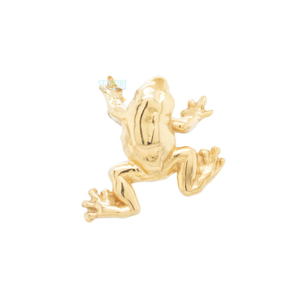 Tree Frog Threaded End in Gold - Image 4
