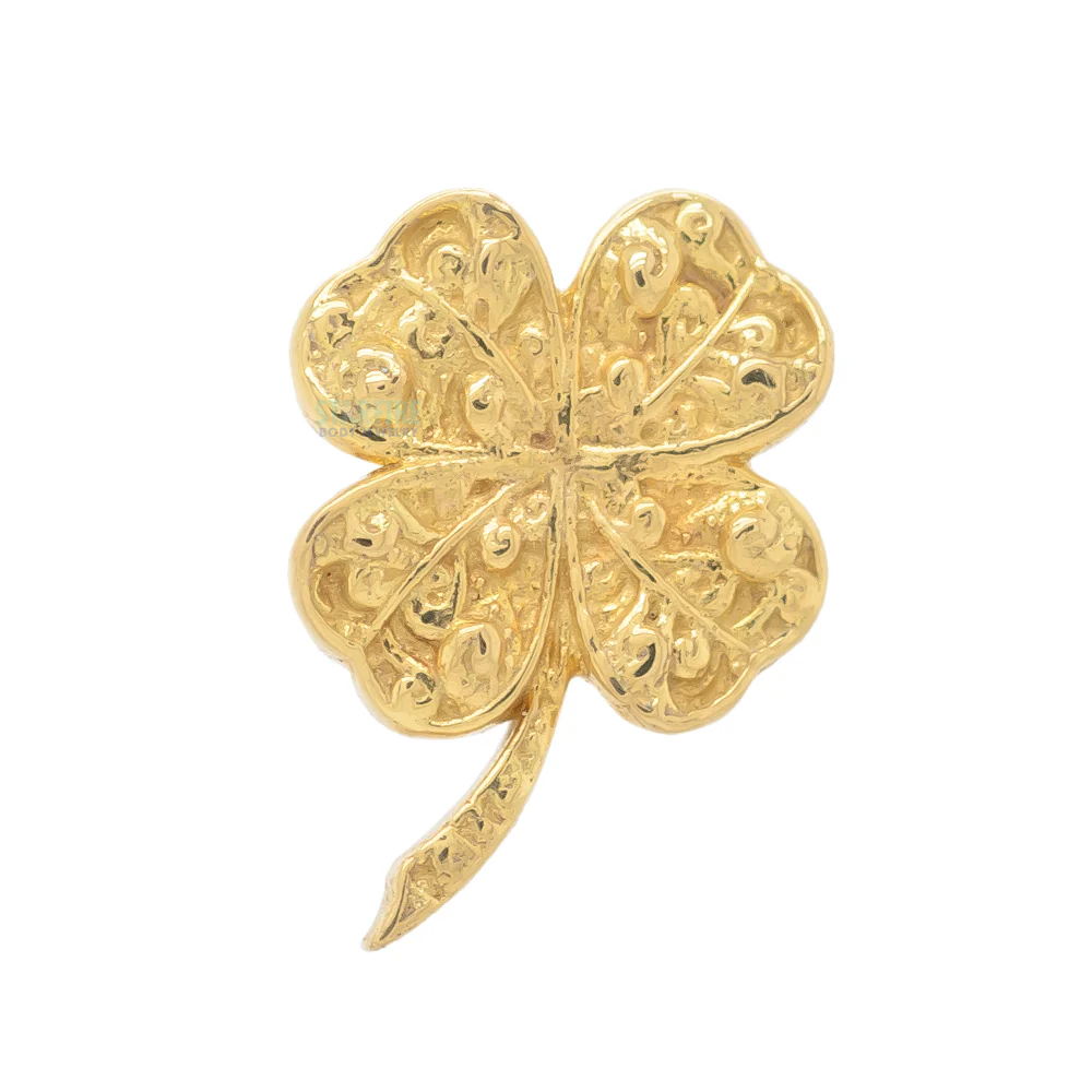 Shamrock Threaded End in Gold - Image 3