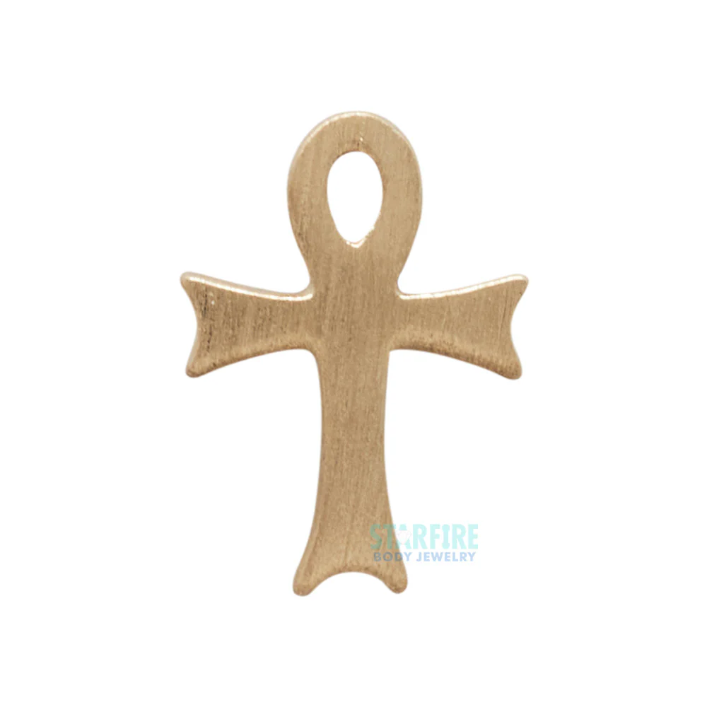 Ankh Threaded End SATIN FINISH in Gold - Image 4