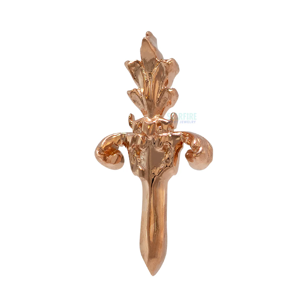"Royal Dagger" Threaded End in Gold