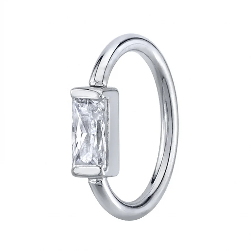 Baguette Bar Fixed Seam Ring (FBR) in Gold with DIAMOND - Image 2