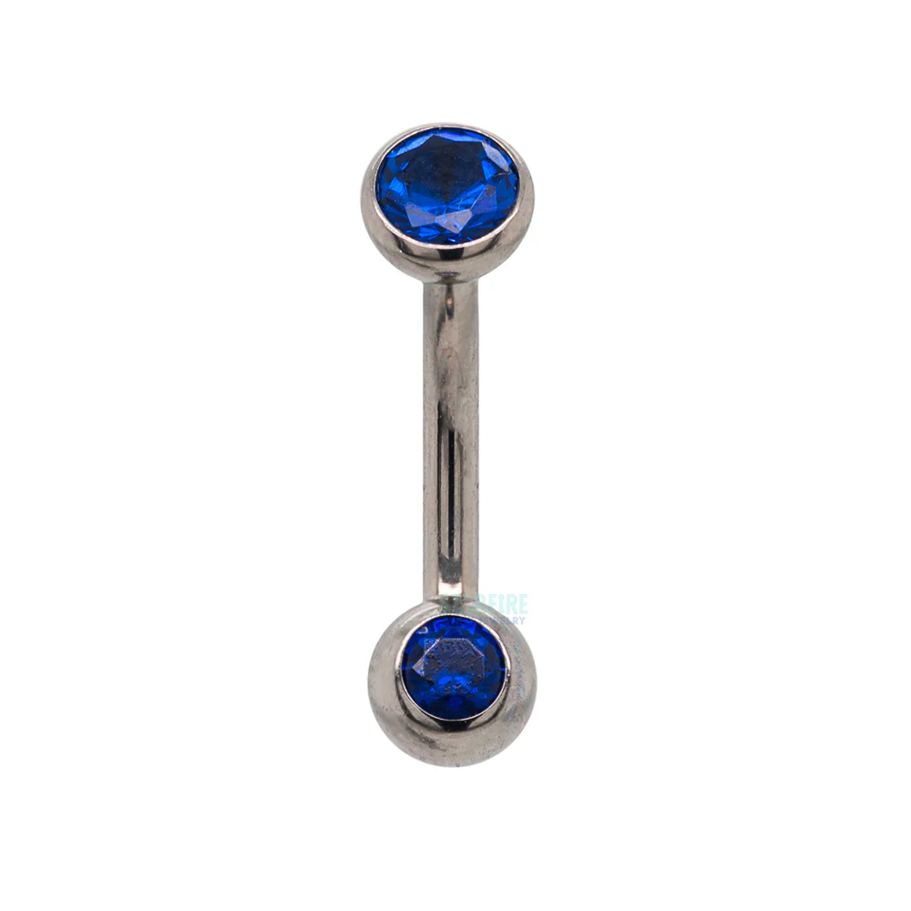 Ball-Set Faceted Gem Navel Curve - Image 11