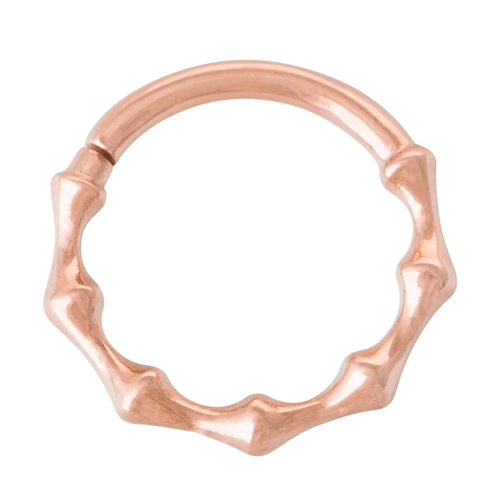 Bamboo Continuous Ring in Gold - Image 4