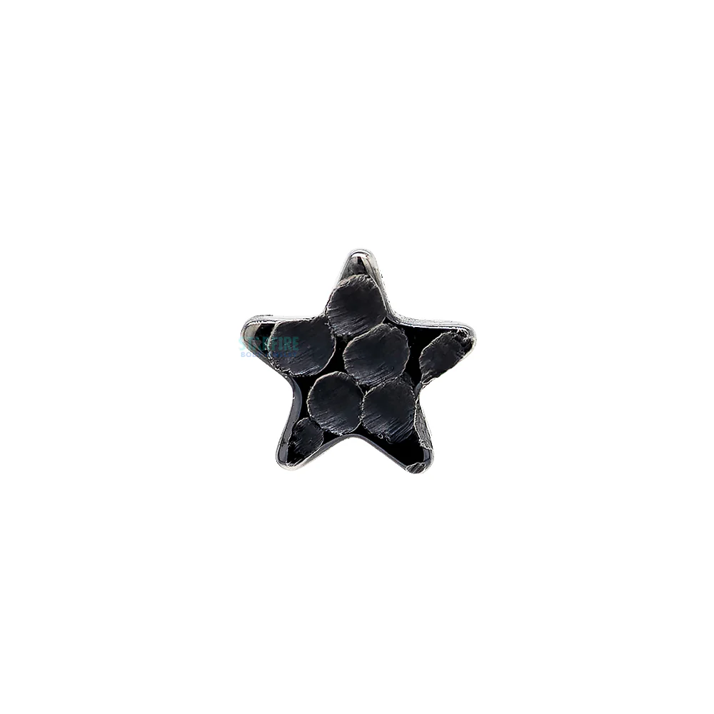 threadless: Hammered Star End in Black Niobium - Image 3