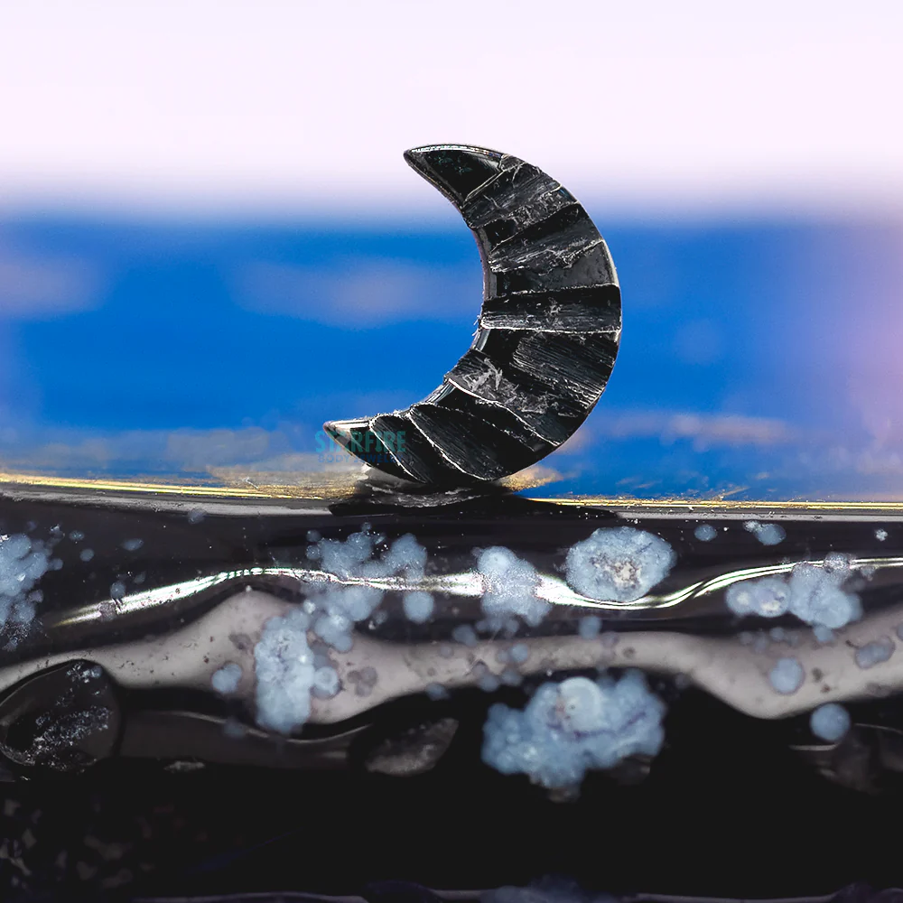 threadless: Wavelength Crescent Moon End in Black Niobium - Image 2