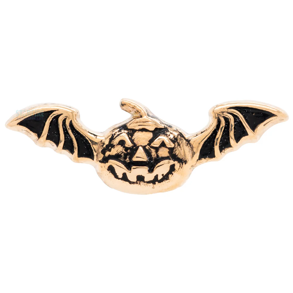 Bat Pumpkin Threaded End in Gold - Image 3