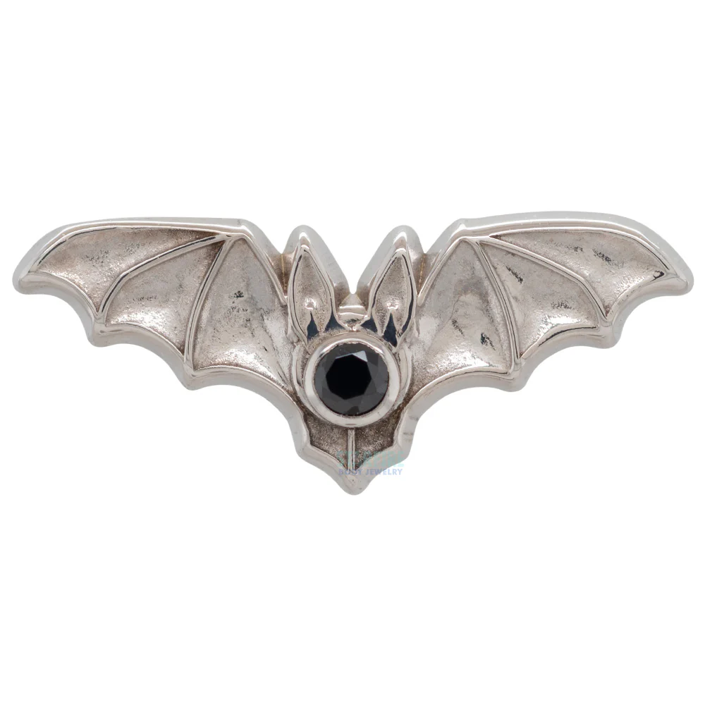 Bat Threaded End in Gold with CZ - Image 2
