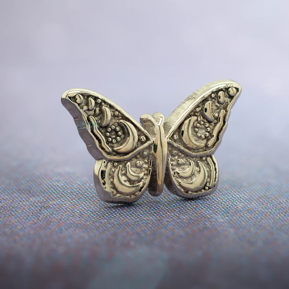 Butterfly Threaded End in Gold - Image 2
