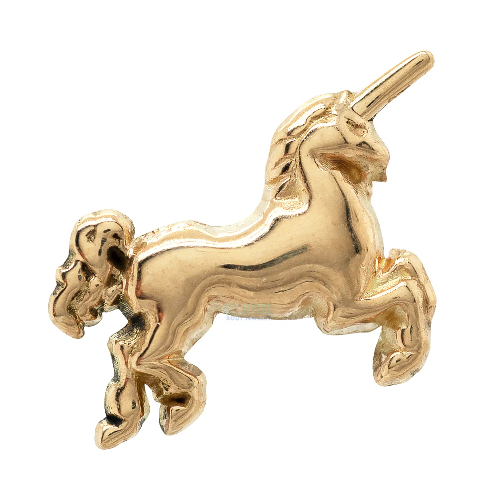 Unicorn Threaded End in Gold - Image 3