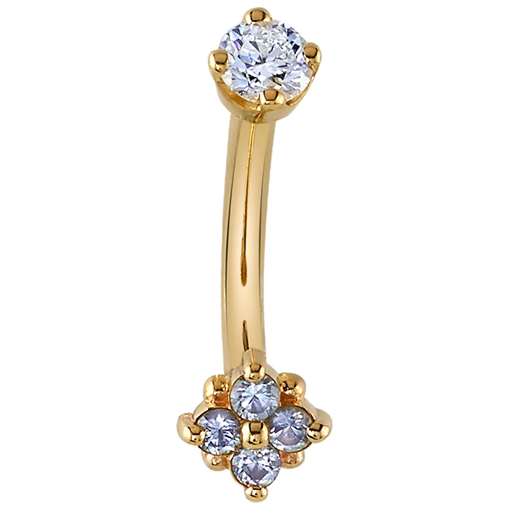 "Reema" J Curve in Gold & Platinum with DIAMONDS - Image 2