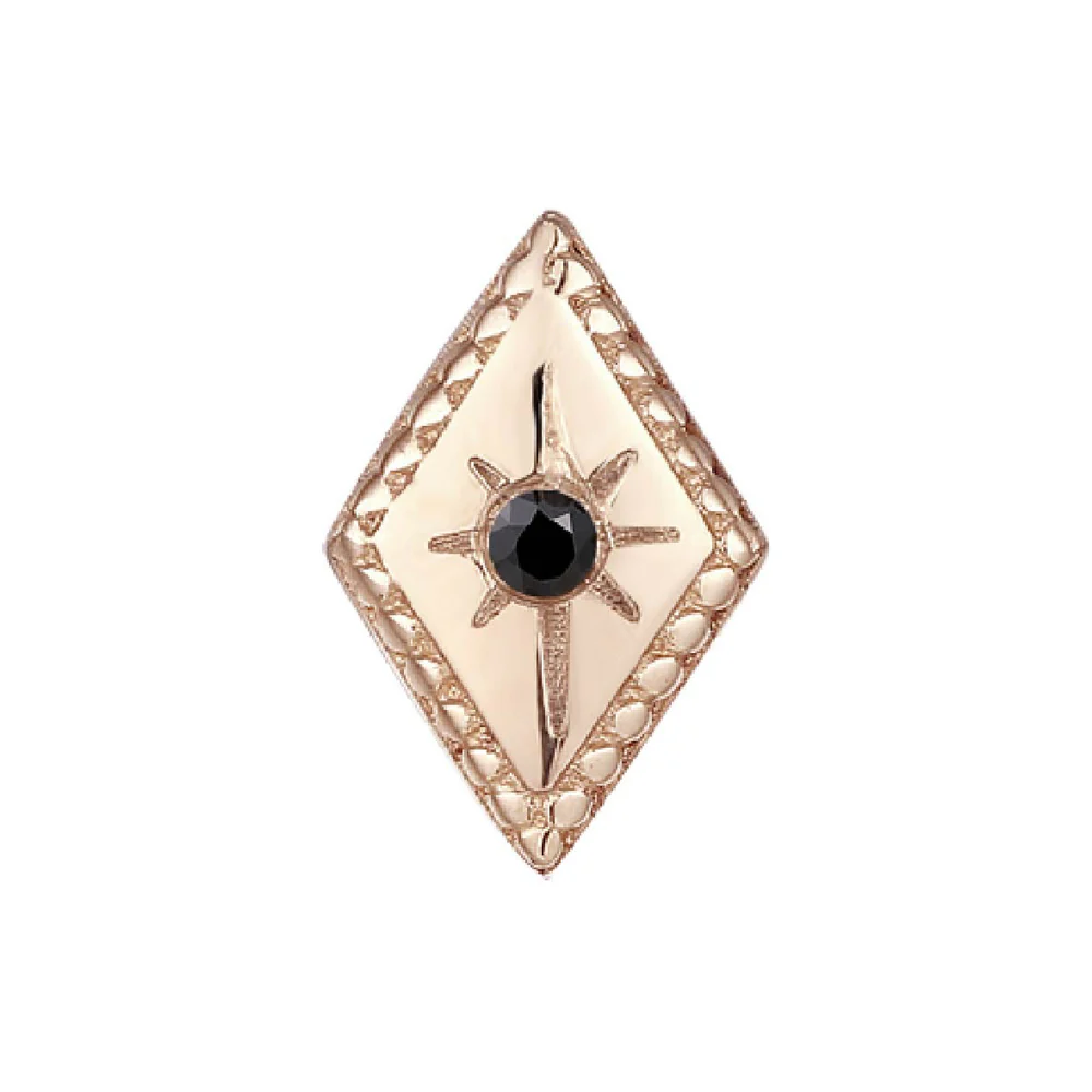 threadless: "Etoile" End in Gold with Black Diamond - Image 4