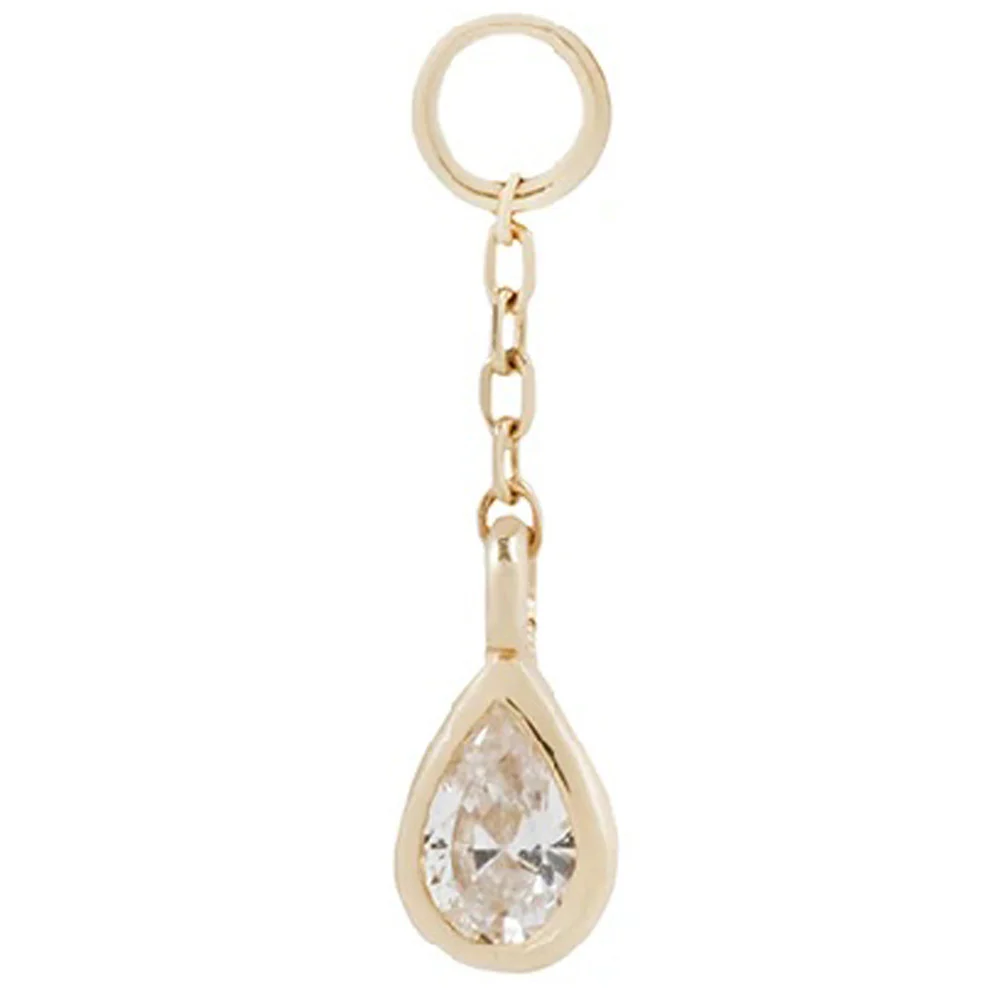 "Concorde" Chain Charm in Gold with CZ - Image 3