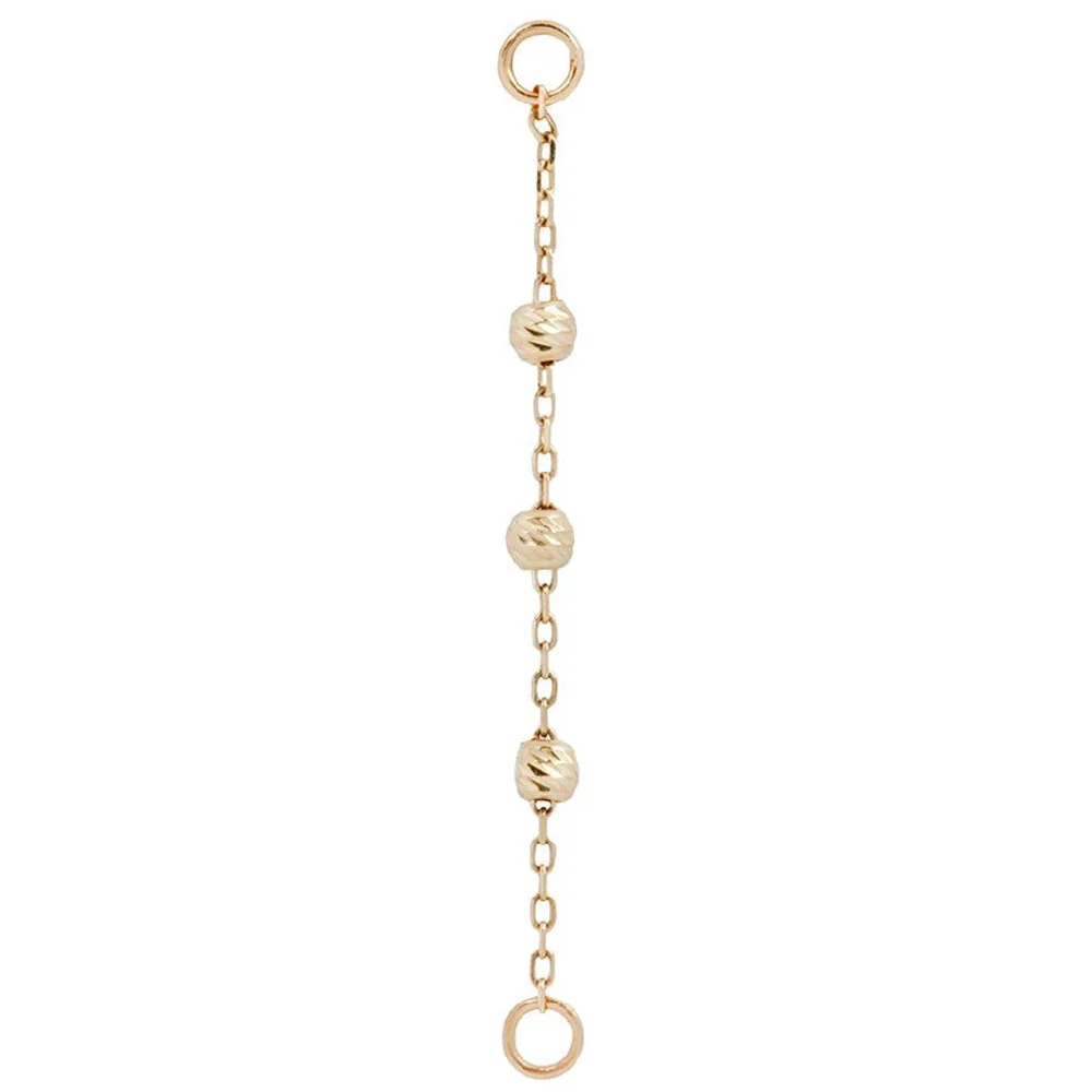 "Cressida" 3 Bead Chain Attachment in Gold - Image 3