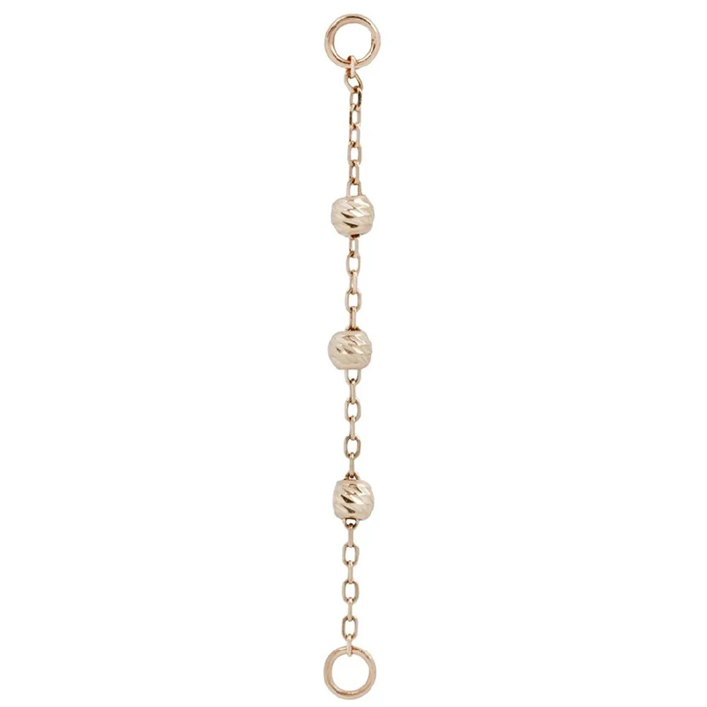 "Cressida" 3 Bead Chain Attachment in Gold - Image 5