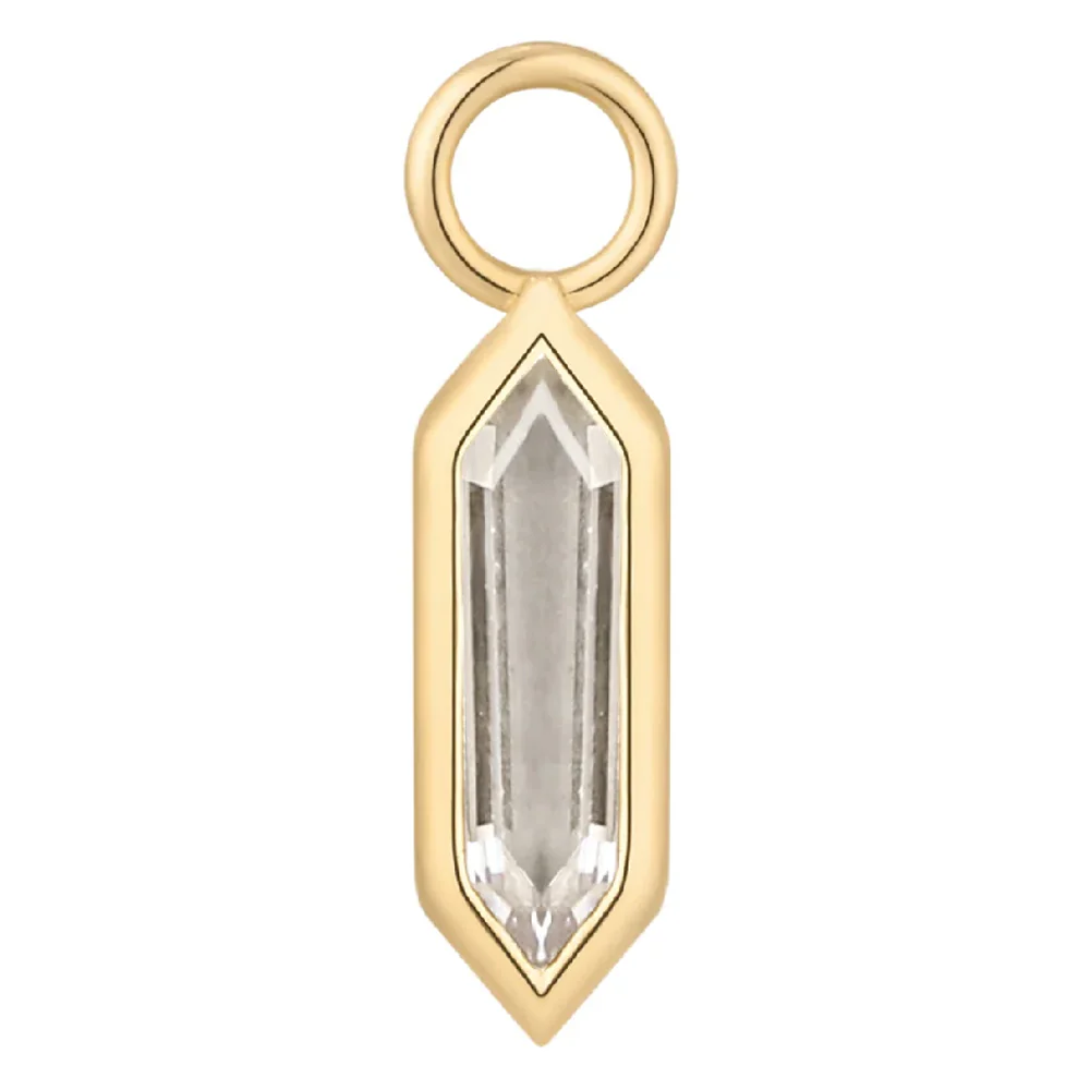 "Theory" Charm in Gold with CZ - Image 2