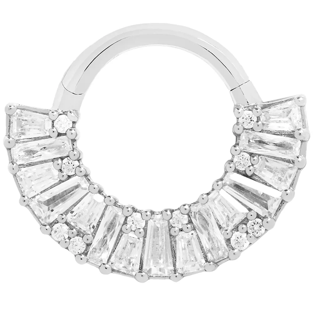 "Amplify" Hinge Ring / Clicker in Gold with CZ's - Image 4