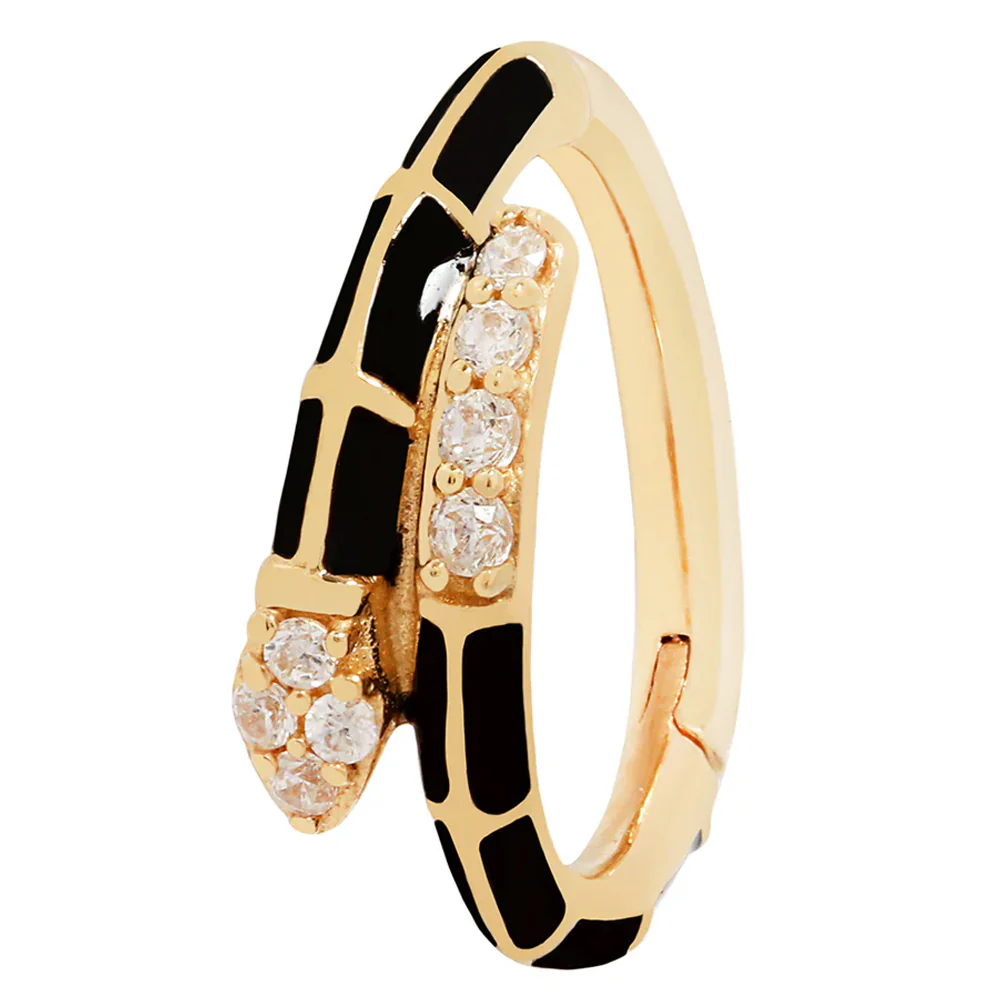 "Anti Hero" Hinge Ring / Clicker in Gold with CZ's - Image 2