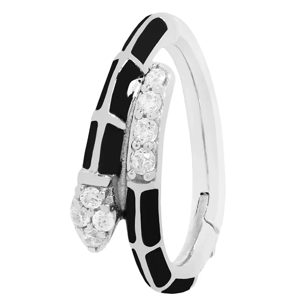 "Anti Hero" Hinge Ring / Clicker in Gold with CZ's - Image 3