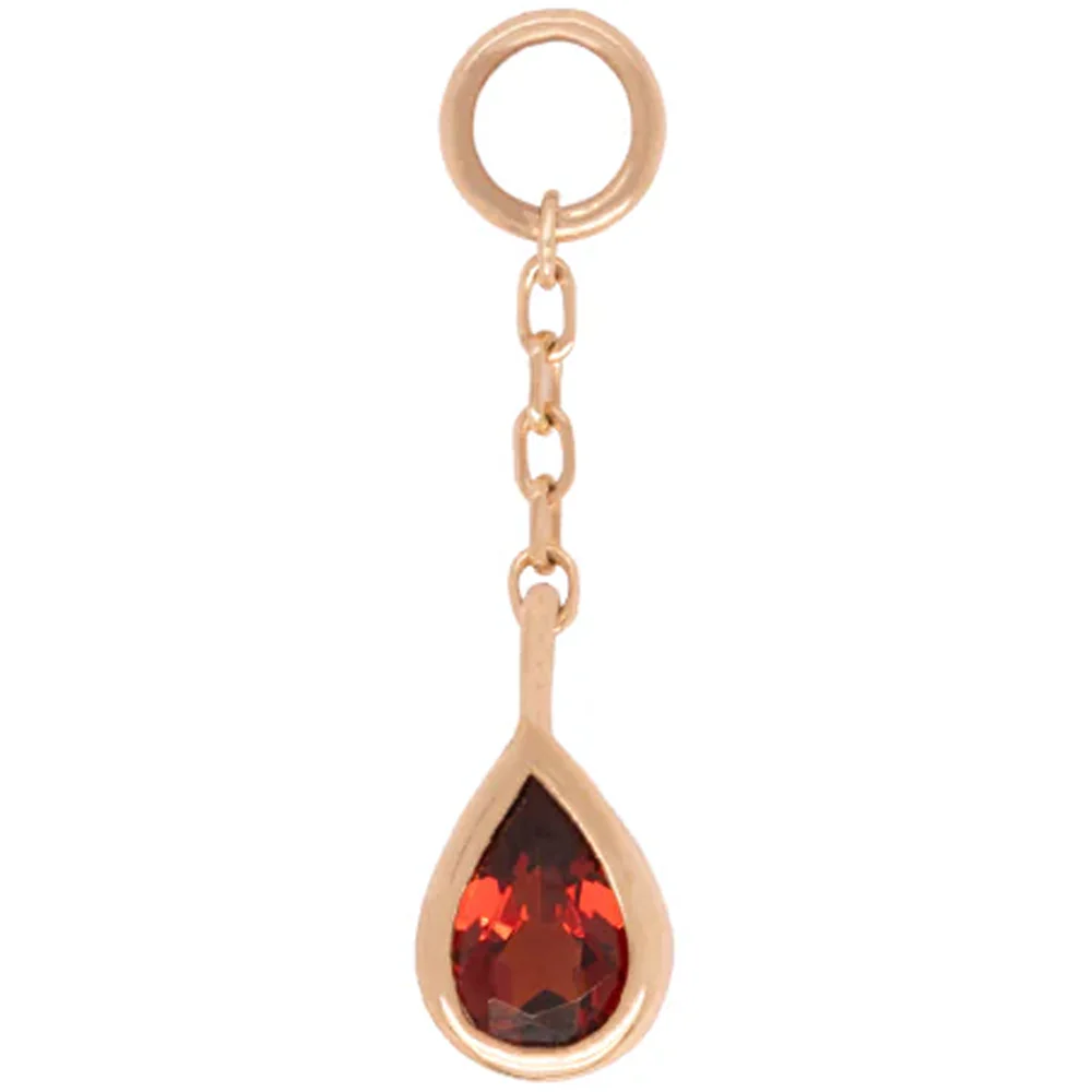 "Concorde" Chain Charm in Gold with Garnet - Image 5