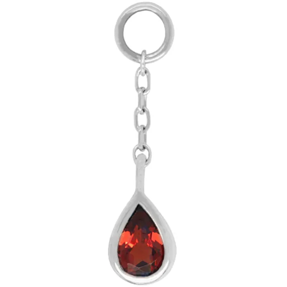 "Concorde" Chain Charm in Gold with Garnet - Image 6