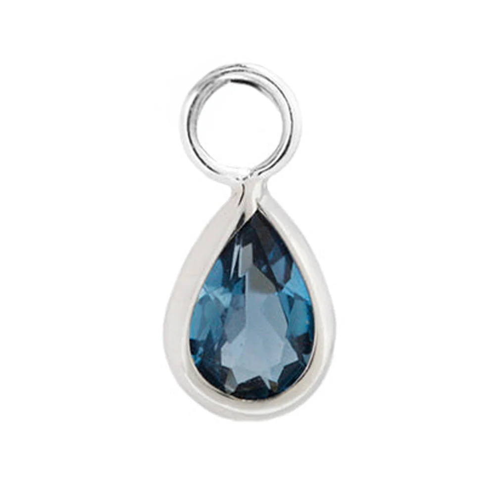 "Concorde" Charm in Gold with London Blue Topaz - Image 2