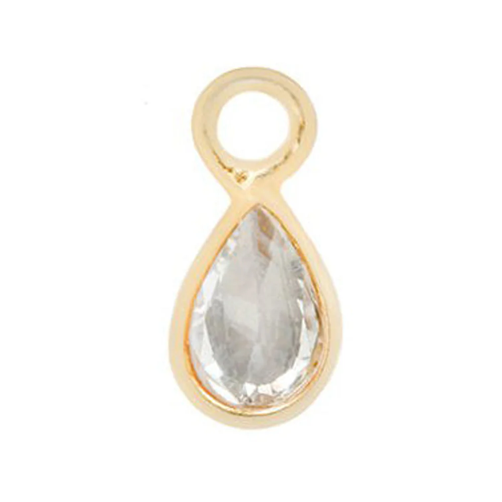 "Concorde" Charm in Gold with White Topaz - Image 2