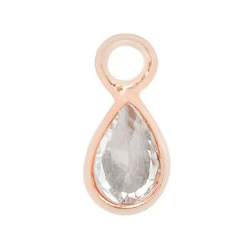 "Concorde" Charm in Gold with White Topaz - Image 4