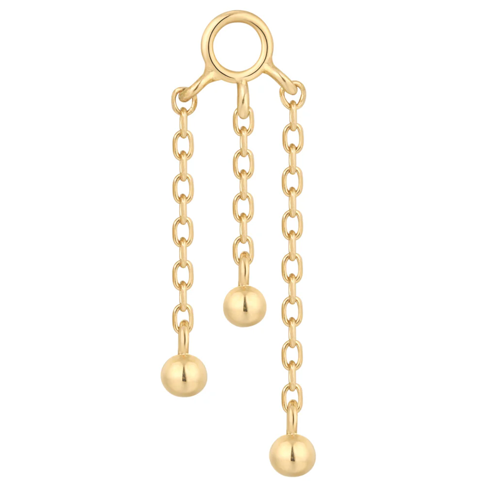 "Dancing Queen" Chain Charm in Gold - Image 2