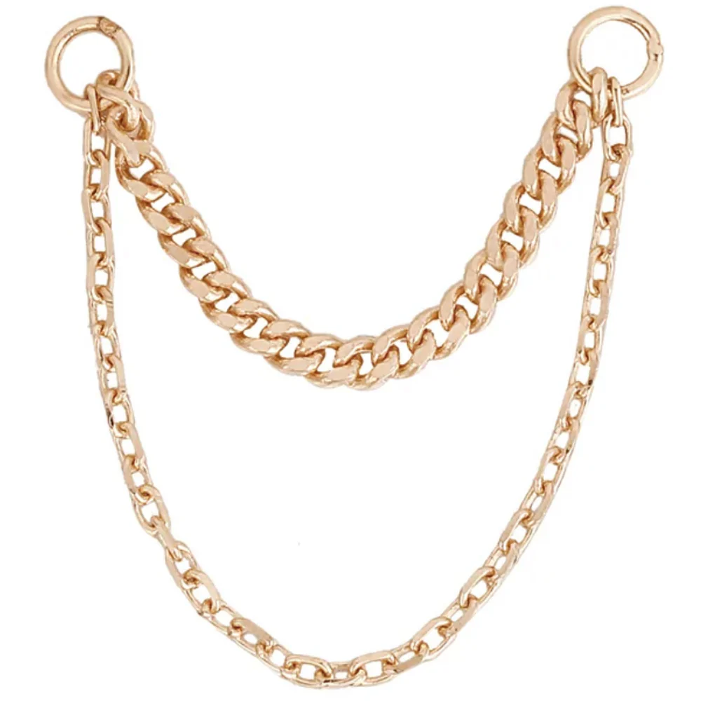 Diamond Cut & Side Chain Attachment in Gold - Image 4