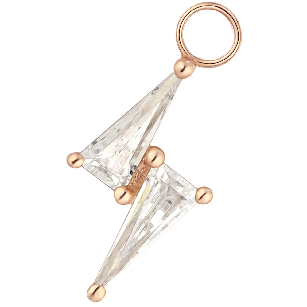 "Electrify" Charm in Gold with CZ's - Image 4