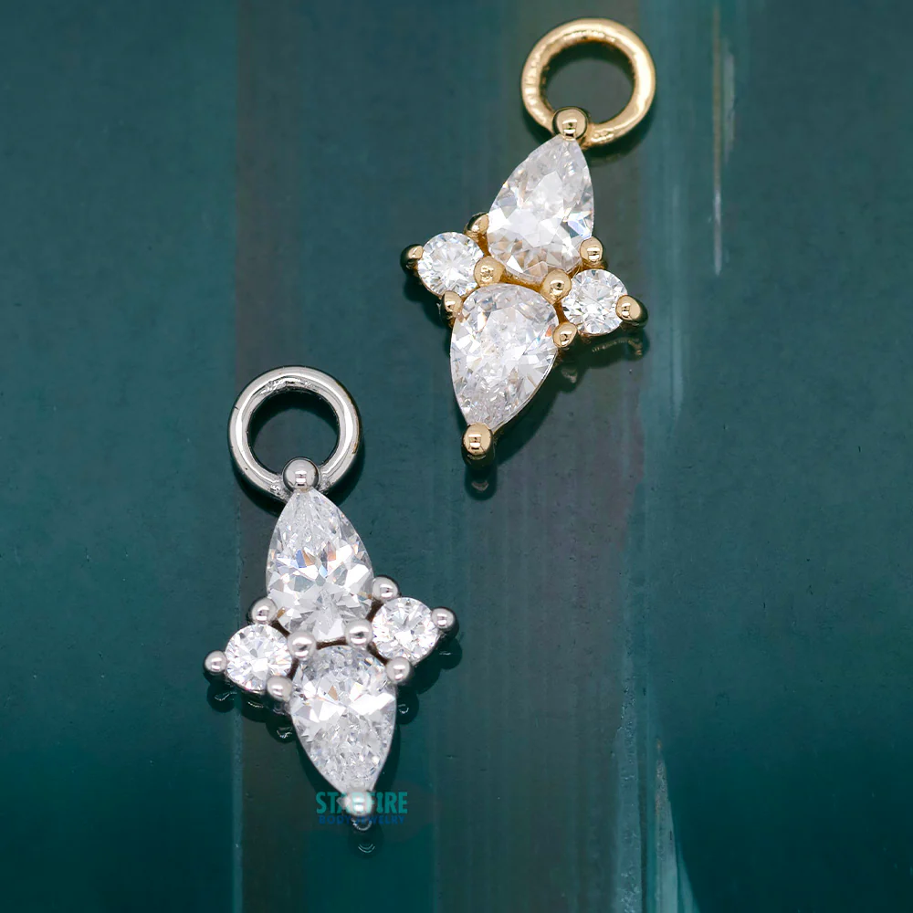 "Ethereal" Charm in Gold with CZ's - Image 2